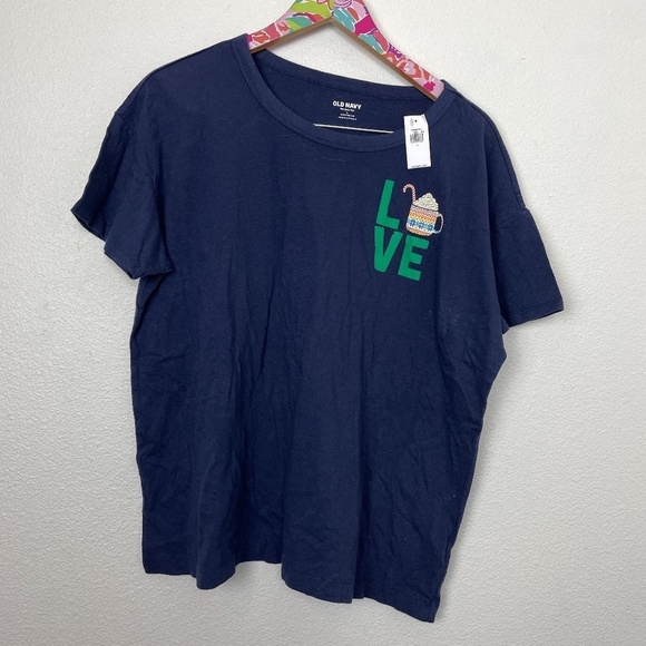 NWT Old Navy winter LOVE tee size L // 2248 - Picture 1 of 7